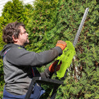 20” Cordless Hedge Trimmer 21V 2x2000mAh Battery 50cm Dual Blade Hedge Cutter