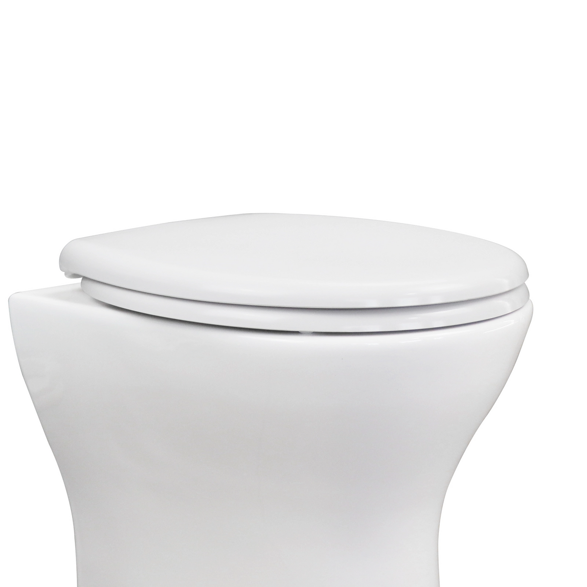 Oval Toilet Seat Duroplast Soft Close White Quick Release Easy Clean 44.5x37.5cm