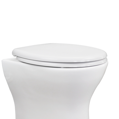 Oval Toilet Seat Duroplast Soft Close White Quick Release Easy Clean 44.5x37.5cm