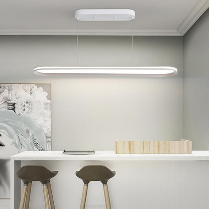 Oval Pendant Light 120cm Dimmable LED Ceiling Lamp Adjustable 3 Color Modes