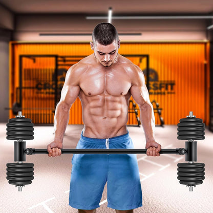 Kipika Dumbbell to Barbell Converter - Adjustable Weight Lifting Bar Home Gym