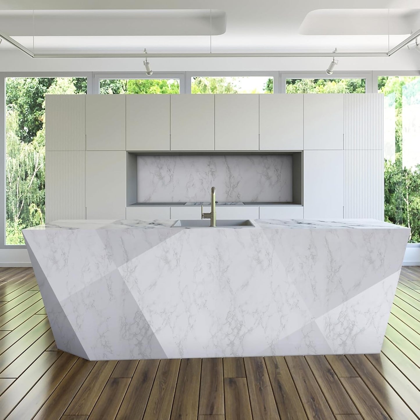 Marble Sticky Back Plastic 90cm x 6m Waterproof Vinyl Wrap Kitchen Worktop