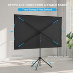 120" Projector Screen with Tripod 16:9 4K Portable Movie Screen Indoor Outdoor