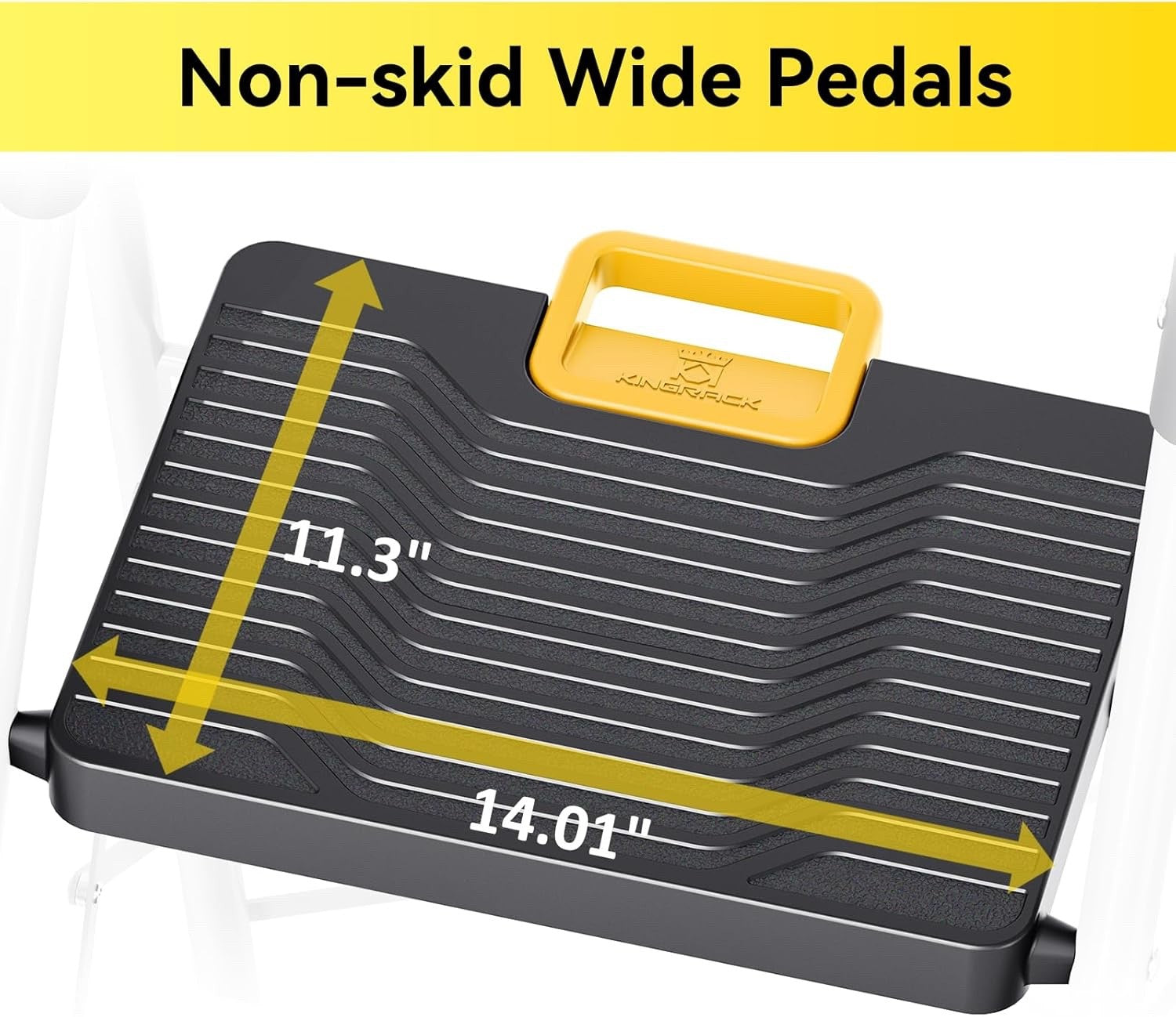 3 Step Folding Ladder Step Stool 800lb Capacity Safety Lock Handrail