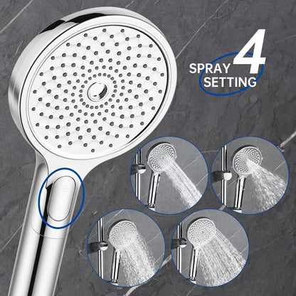 Shower Riser Rail Kit 73cm 4 Mode Hand Shower 1.5m Stainless Hose Soap Dish