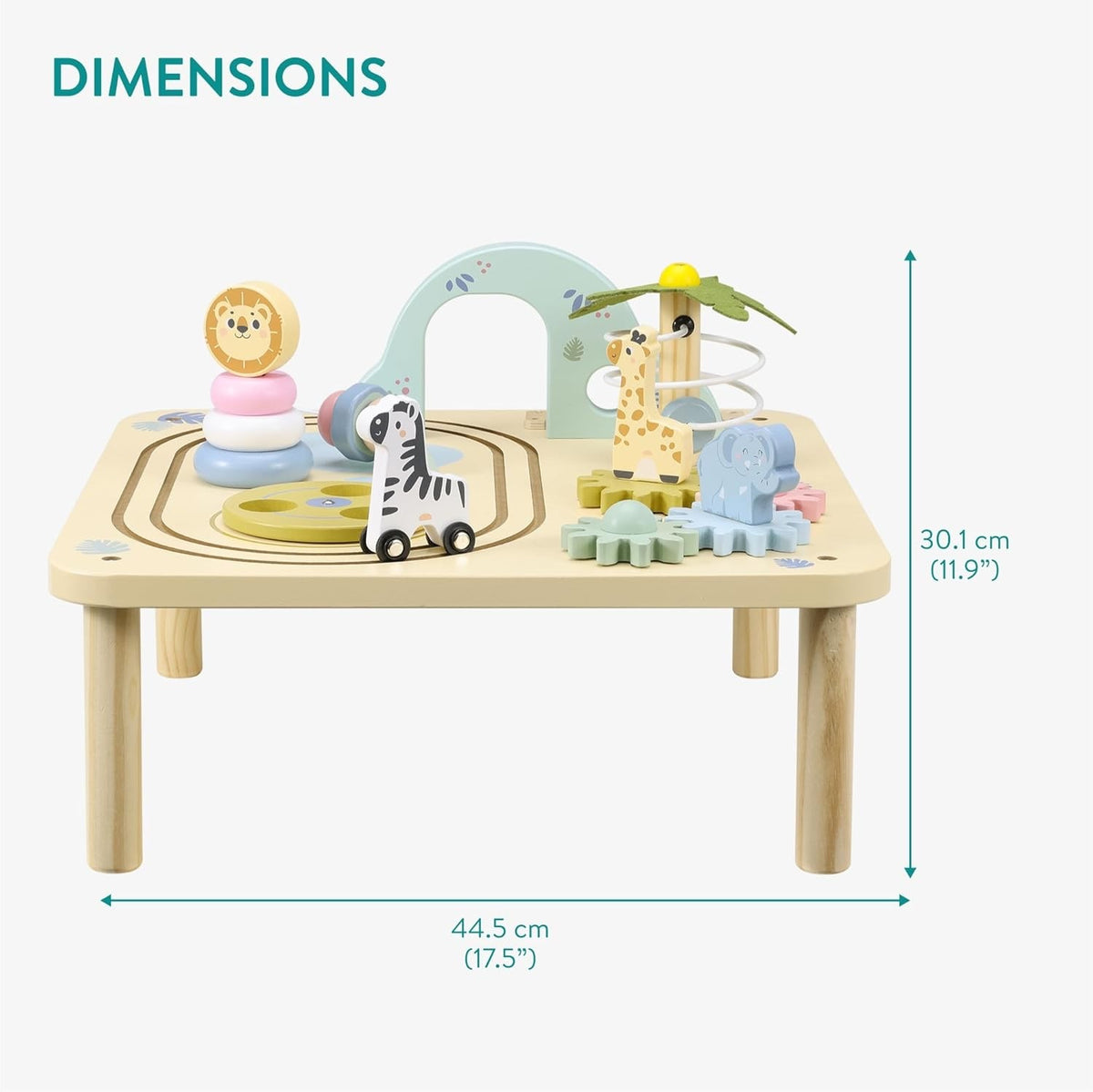 Wooden Activity Table Kids Toddler Learning Play Centre Stand Up Age 2-5 Toy