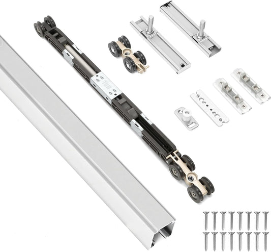 Pocket Door Sliding Hardware Kit 72" 1.8m Soft Close Heavy Duty Aluminium Track