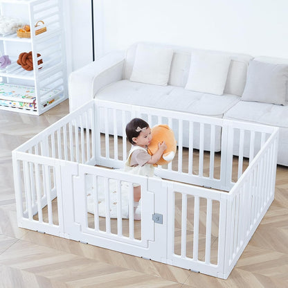 Baby Playpen 150x110x60cm Toddler Safety Activity Centre Indoor Outdoor White