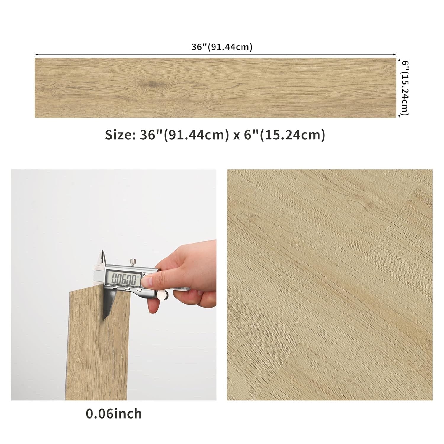 Vinyl Floor Planks Self Adhesive 36 Pack 5sqm Waterproof Wood Effect Tiles Home