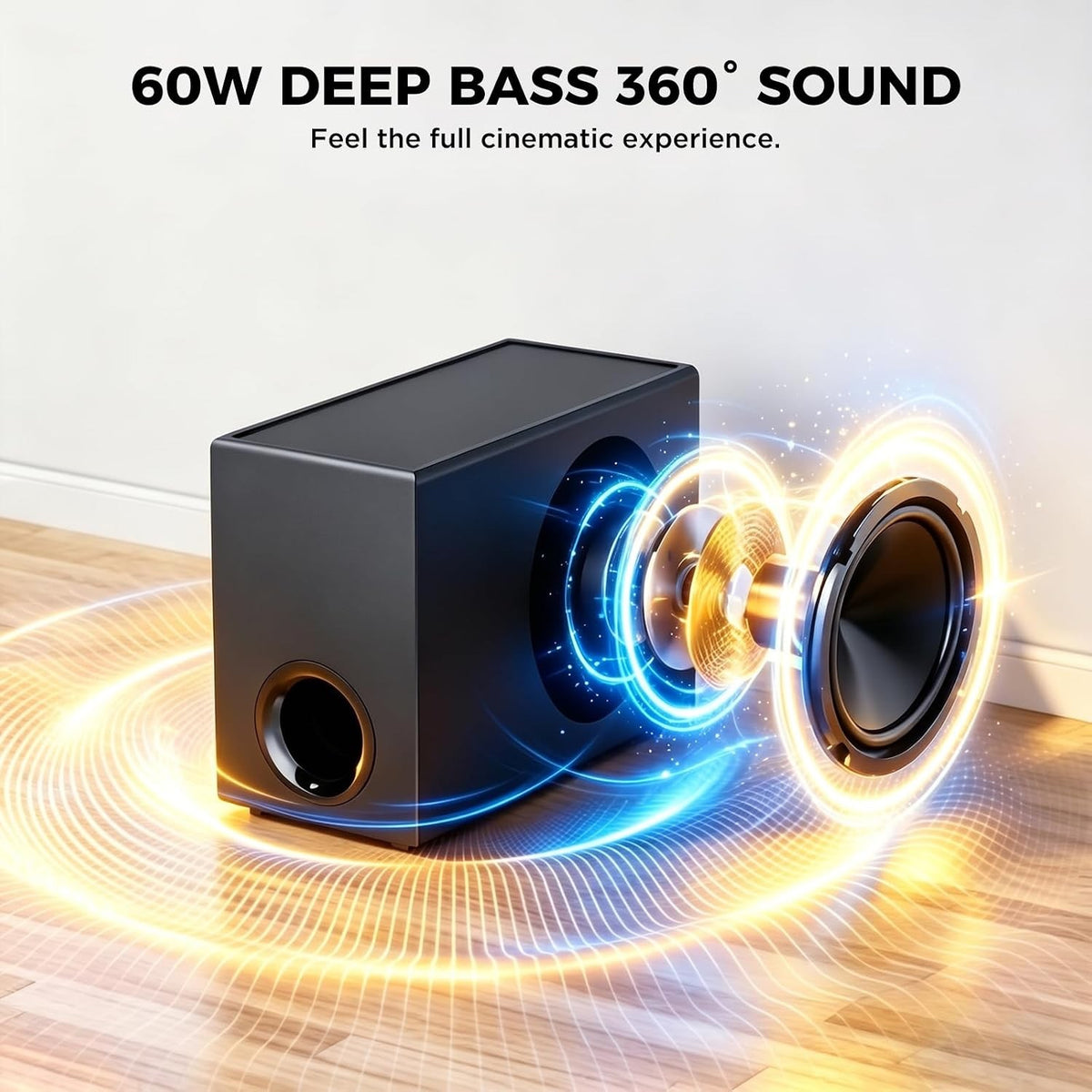 TV Soundbar Subwoofer Speaker 110W Bluetooth 5.3 Surround Sound Bass ARC Optical