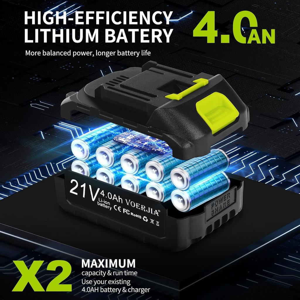 2-In-1 Cordless Pole Chainsaw 6 & 8in Brushless Telescopic Saw Auto Oiler