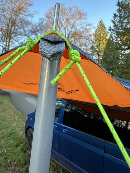 Canopy Awning Sun Shelter Camper Van 240x240cm Orange Motorhome Caravan Van