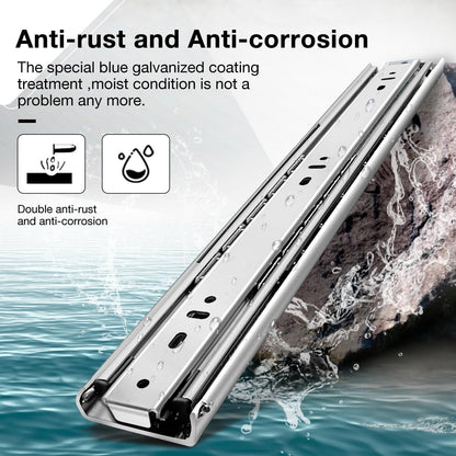 600mm Heavy Duty Locking Drawer Slides Full Extension Ball Bearing Runners Pair