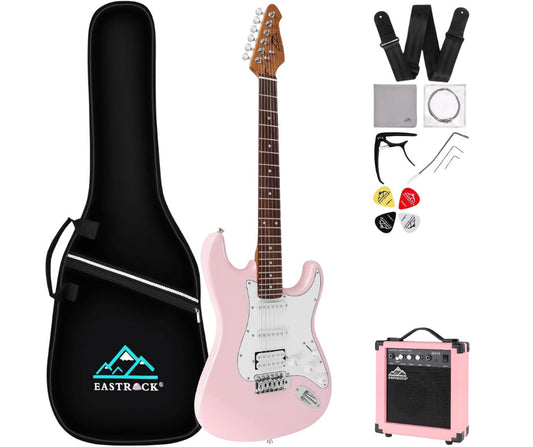 Eastrock 39 inch Full-Size Electric Guitar for Junior Beginners Pink