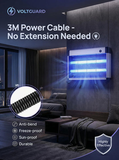 Electric Fly Zapper Killer Indoor Insect Bug Trap 2 Replacement Bulbs 10ft Cord