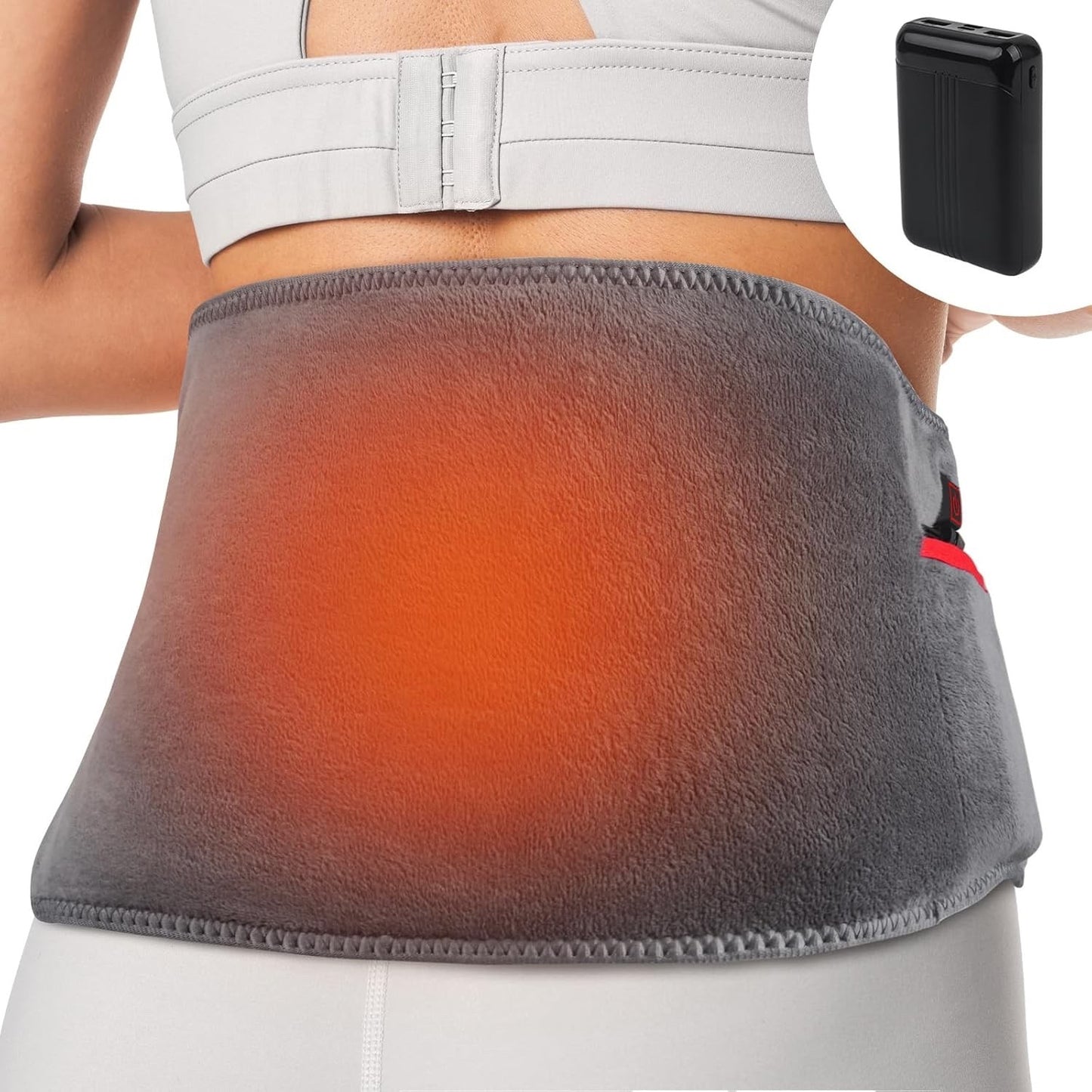 Heated Wrap Neck Back Shoulder Pad Massage Heat Therapy Cordless USB Support