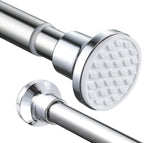 Extendable Shower Curtain Rod White Adjustable Tension Pole No Drill