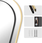 LunaMirror Full Length Floor Mirror Arch Gold Frame Free Standing