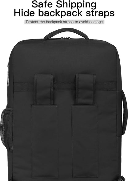 Car Seat Travel Bag Wheels Airplane Backpack 900D Hard Base 4 Spinner Black 72cm