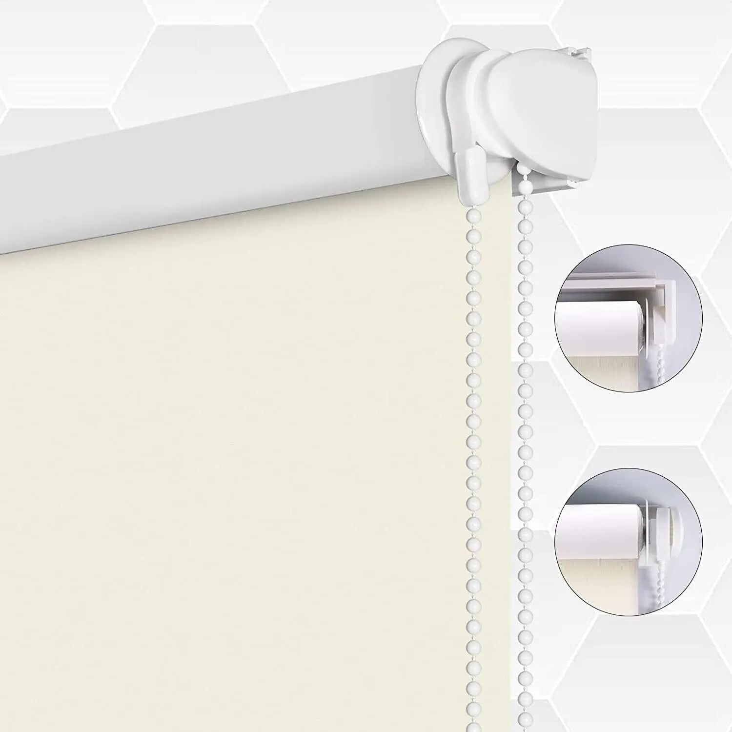 SMONTER 100% Blackout Waterproof Fabric Window Roller Shades Blinds My Store