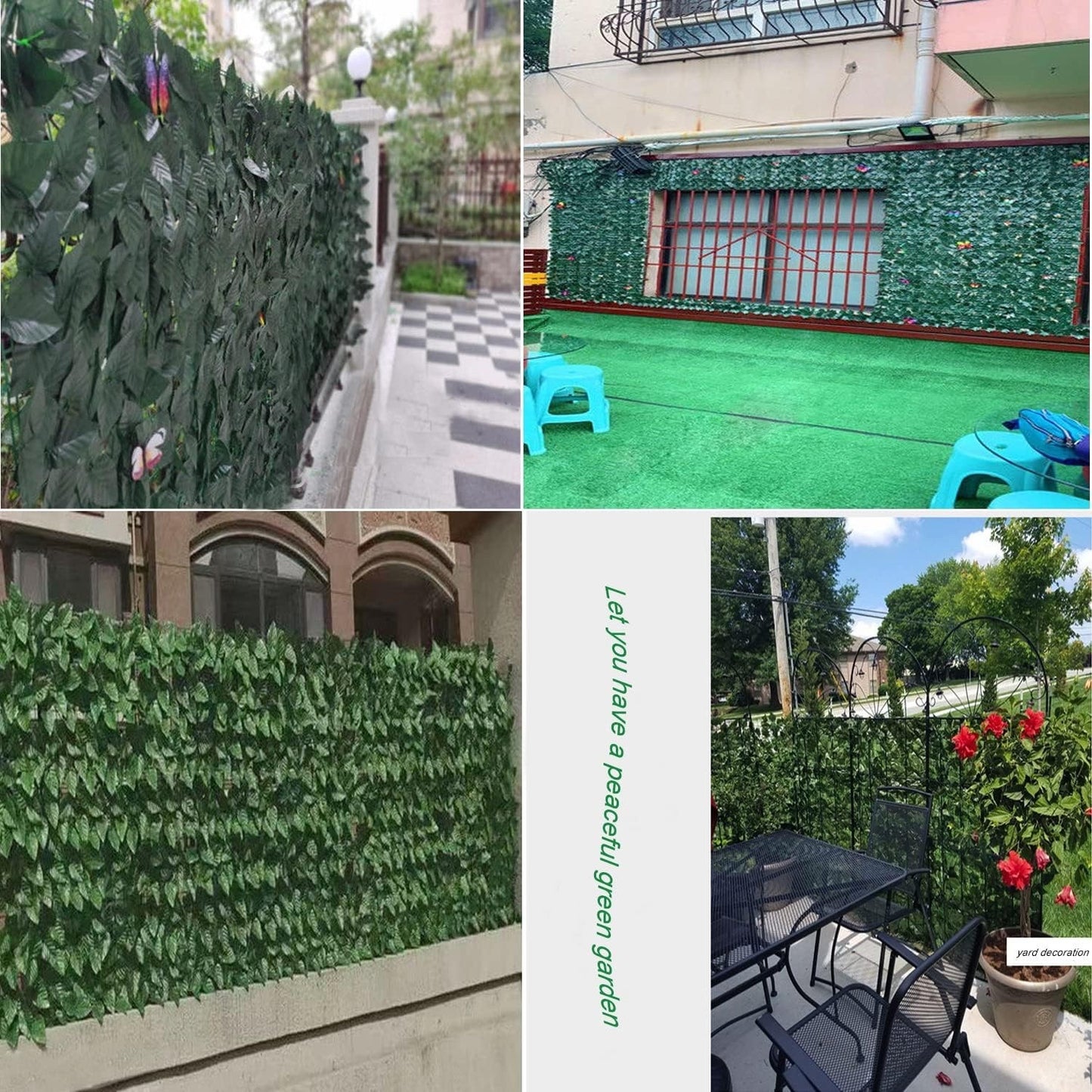 Artificial Ivy Hedge Roll 1x3m Garden Fence Screen Privacy UV Resistant Panel