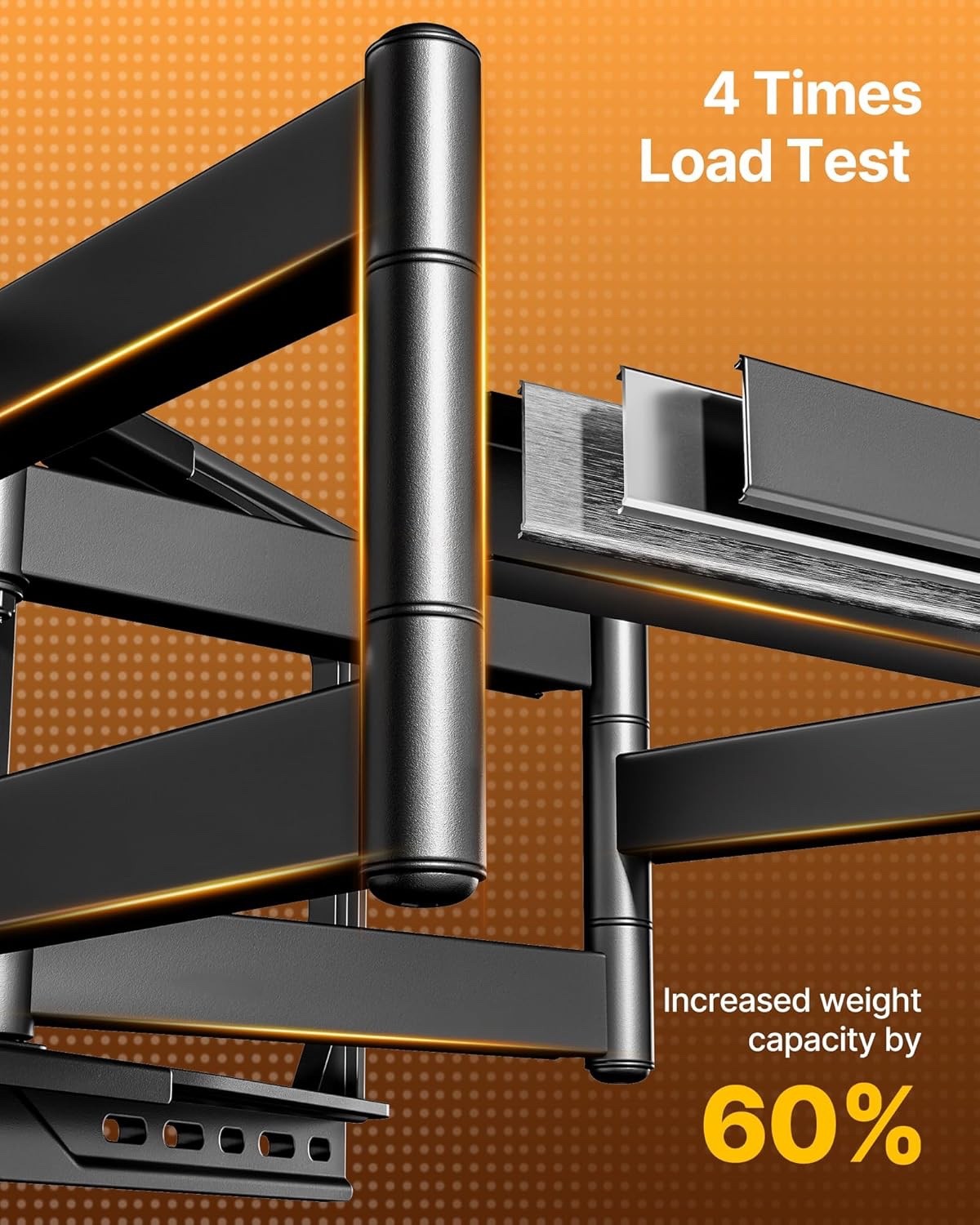 Full Motion TV Wall Bracket 37-90 Inch 75kg Tilt Swivel Extend VESA 600x400