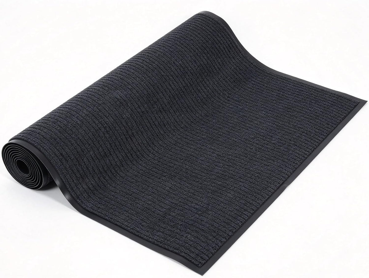 Hallway Runner Carpet Rug 300x90cm Grey Non Slip Rubber Backed Washable Floor