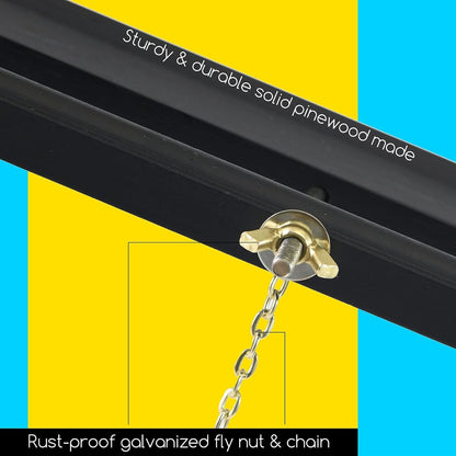 Wooden Easel Stand Tripod Display Sign Holder Wedding Poster Board Black