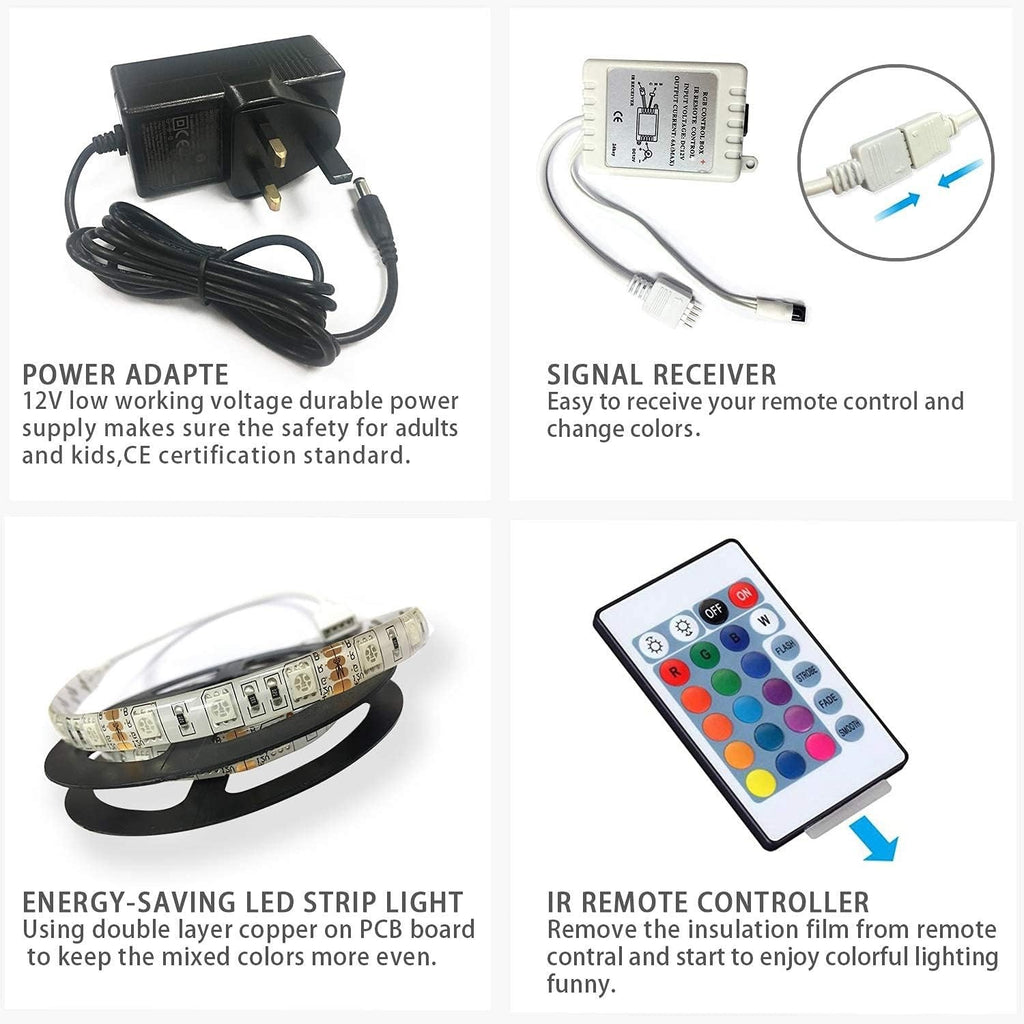 1200mm LED TV Stand Black Gloss Cabinet Unit for 32-50 Inch TV Storage