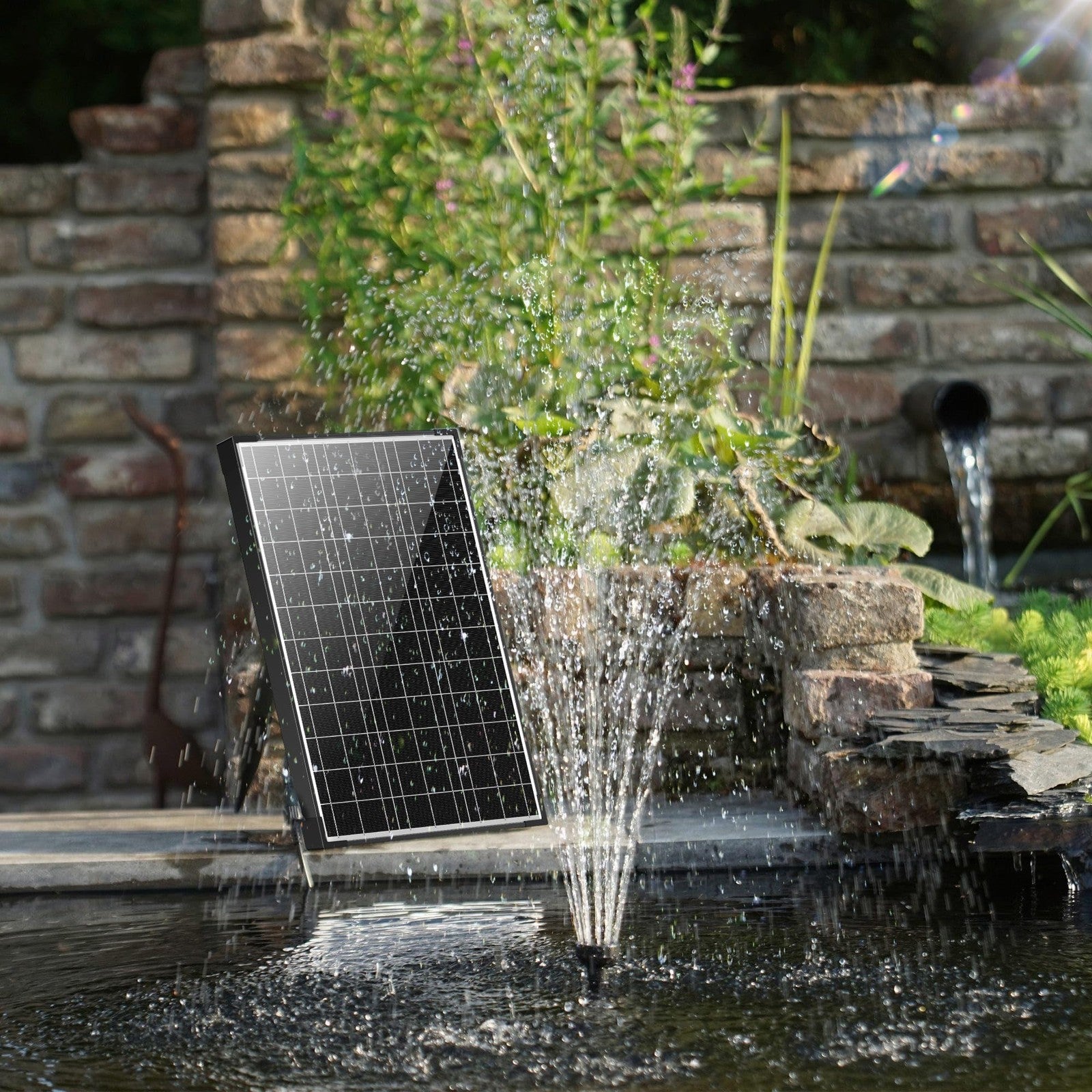 Biling 20W Solar Pond Filter Kit with Pump for Garden Solar Filtration System