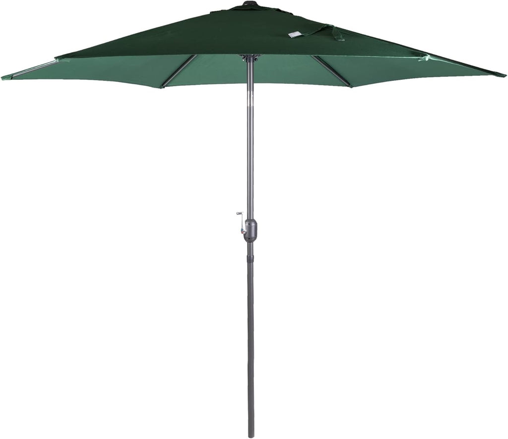 2.7m Round Garden Parasol Push Button Tilt Outdoor Patio Umbrella Green