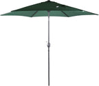 2.7m Round Garden Parasol Push Button Tilt Outdoor Patio Umbrella Green