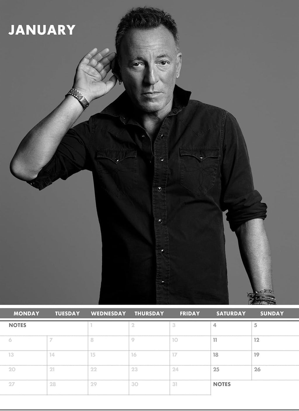 Bruce The Boss Calendar 2025 Springsteen A3