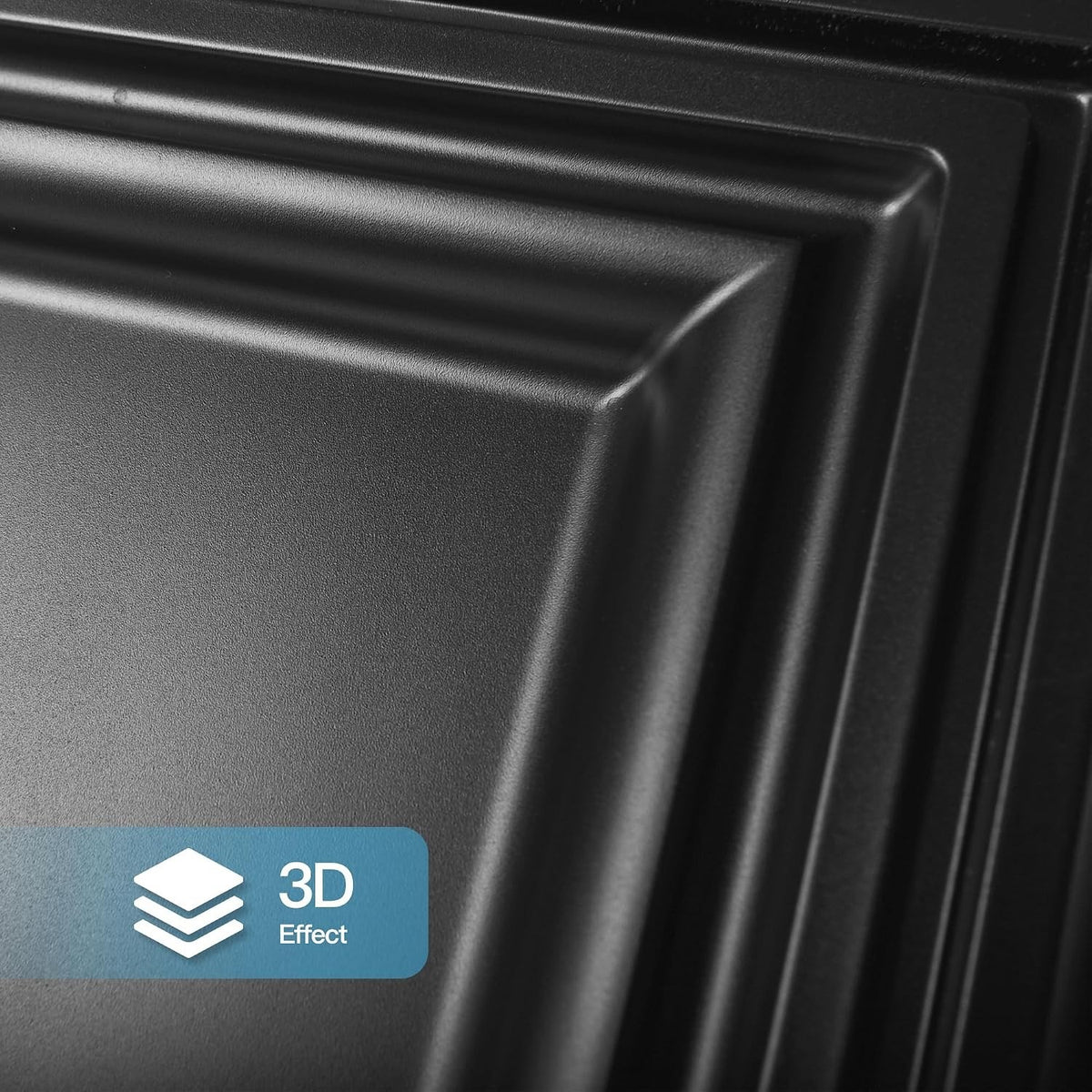 Drop Ceiling Tiles PVC Black 61x122cm 12 Pack 3D Waterproof Panels 96sqft Set