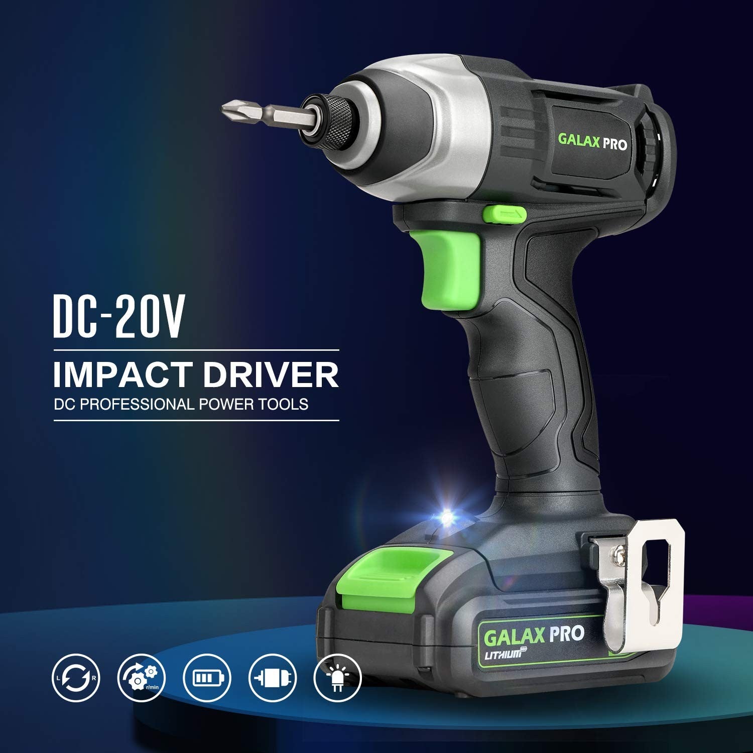 GALAX PRO 20V 2-speeds Drill Driver and Impact Driver Combo Kit Cordless