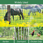 1M x 30M Green PVC Coated Wire Mesh Fence Roll 6x6cm Poultry Chicken Garden Net