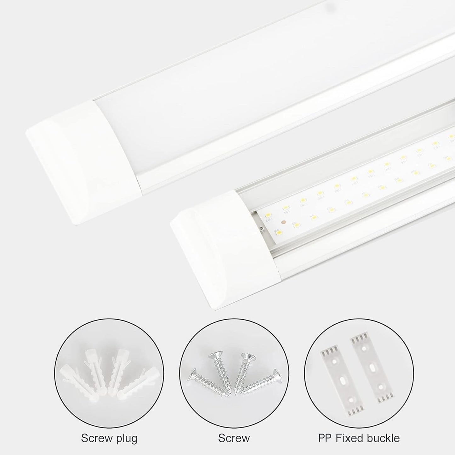 LED Batten Light 4FT 40W 4000K 4000LM Ceiling Garage Workshop 2 Pack
