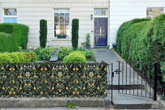 HollyHOME Expandable Artificial Leaf Fence Privacy Screen 2PCS