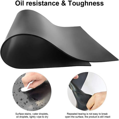 Rubber Matting Sheet 3mm Smooth Neoprene 100x200cm Waterproof Non Slip Black