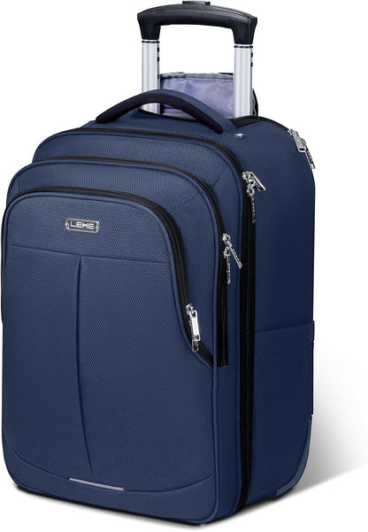 Laptop Rolling Bag Briefcase 18in Waterproof Wheeled Travel Work Case Blue Cabin