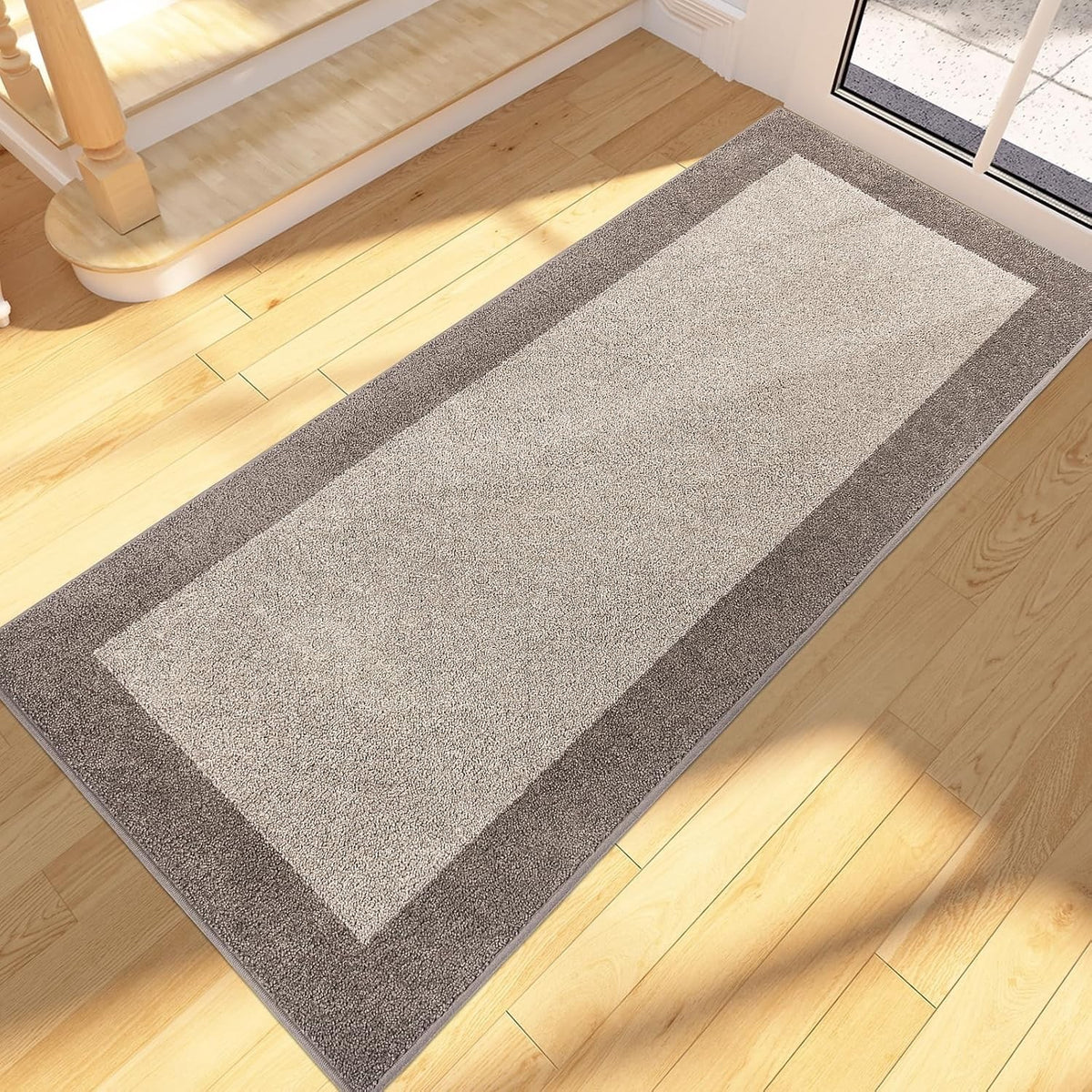 Door Mat Dirt Trapper Runner Rug 60x210cm Beige Non Slip Washable Indoor Hallway