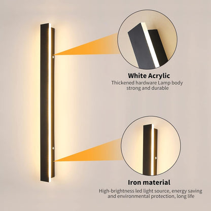 Outdoor LED Wall Light 120cm 42W 3000K Warm White Waterproof Garden Fence Lamp