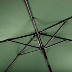 2.7m Round Garden Parasol Push Button Tilt Outdoor Patio Umbrella Green