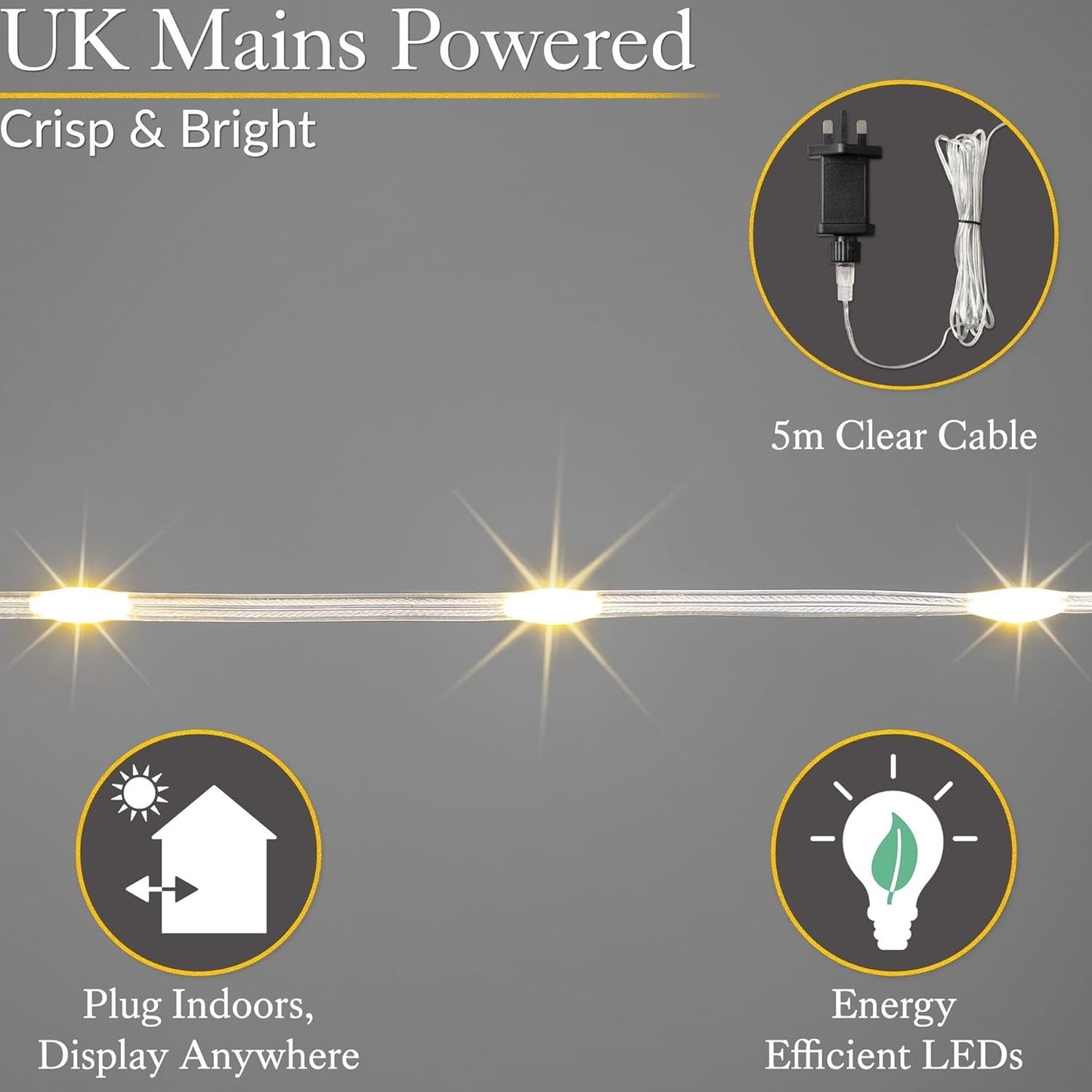 Christmas Curtain Lights Star 325 LED Warm White Window Indoor Outdoor 1.2m