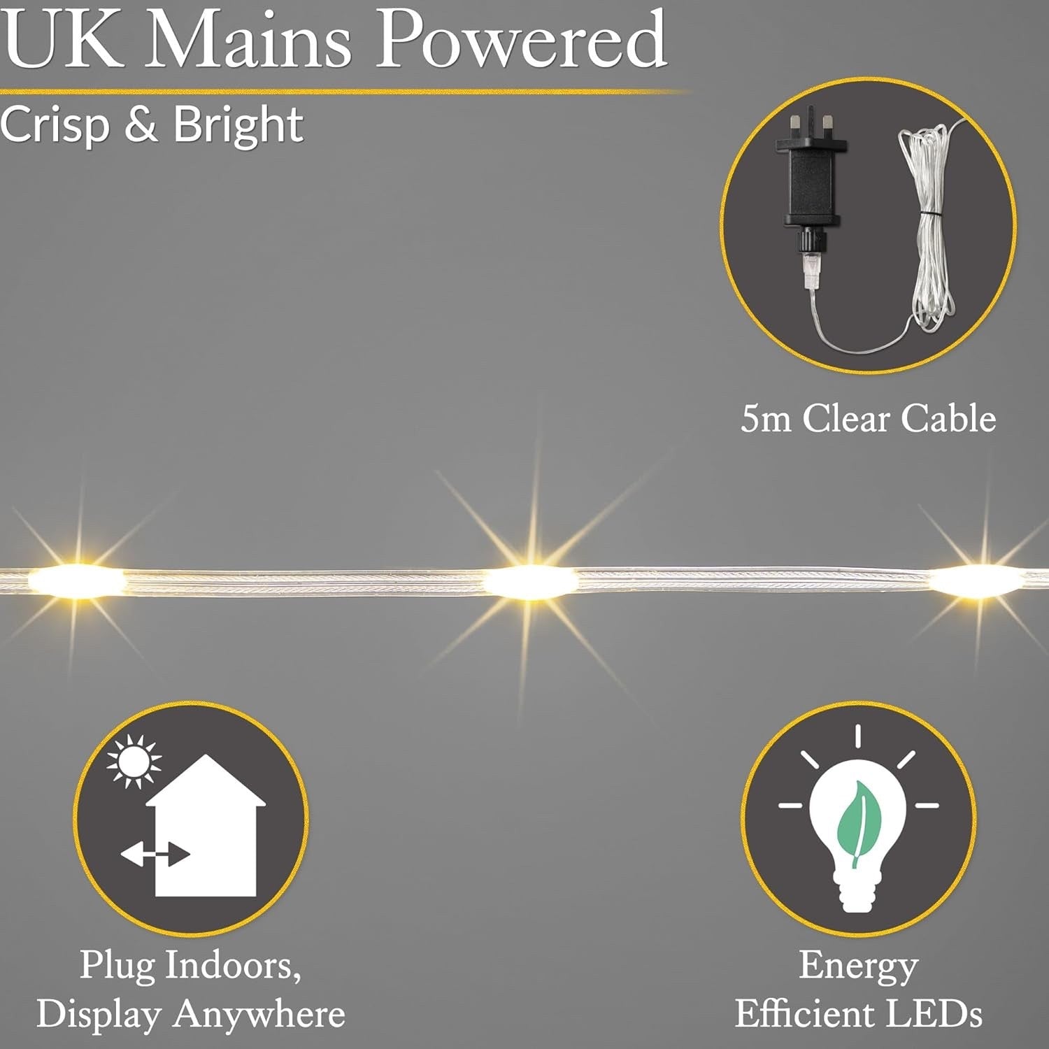 Christmas Curtain Lights Star 325 LED Warm White Window Indoor Outdoor 1.2m