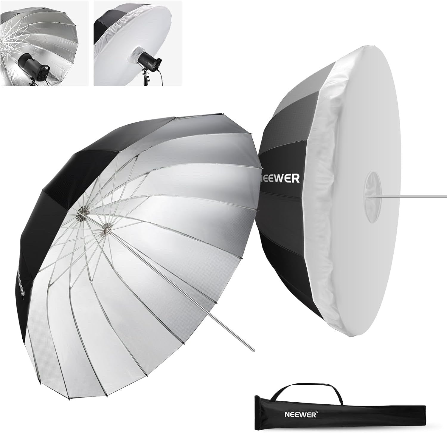 180cm Parabolic Reflective Umbrella Photography Soft Lighting with Diffuser Cove