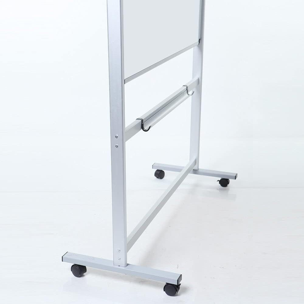 Viz Pro Double Sided Magnetic Mobile Whiteboard Revolving Aluminium 150x90cm