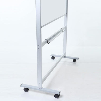 Viz Pro Double Sided Magnetic Mobile Whiteboard Revolving Aluminium 150x90cm