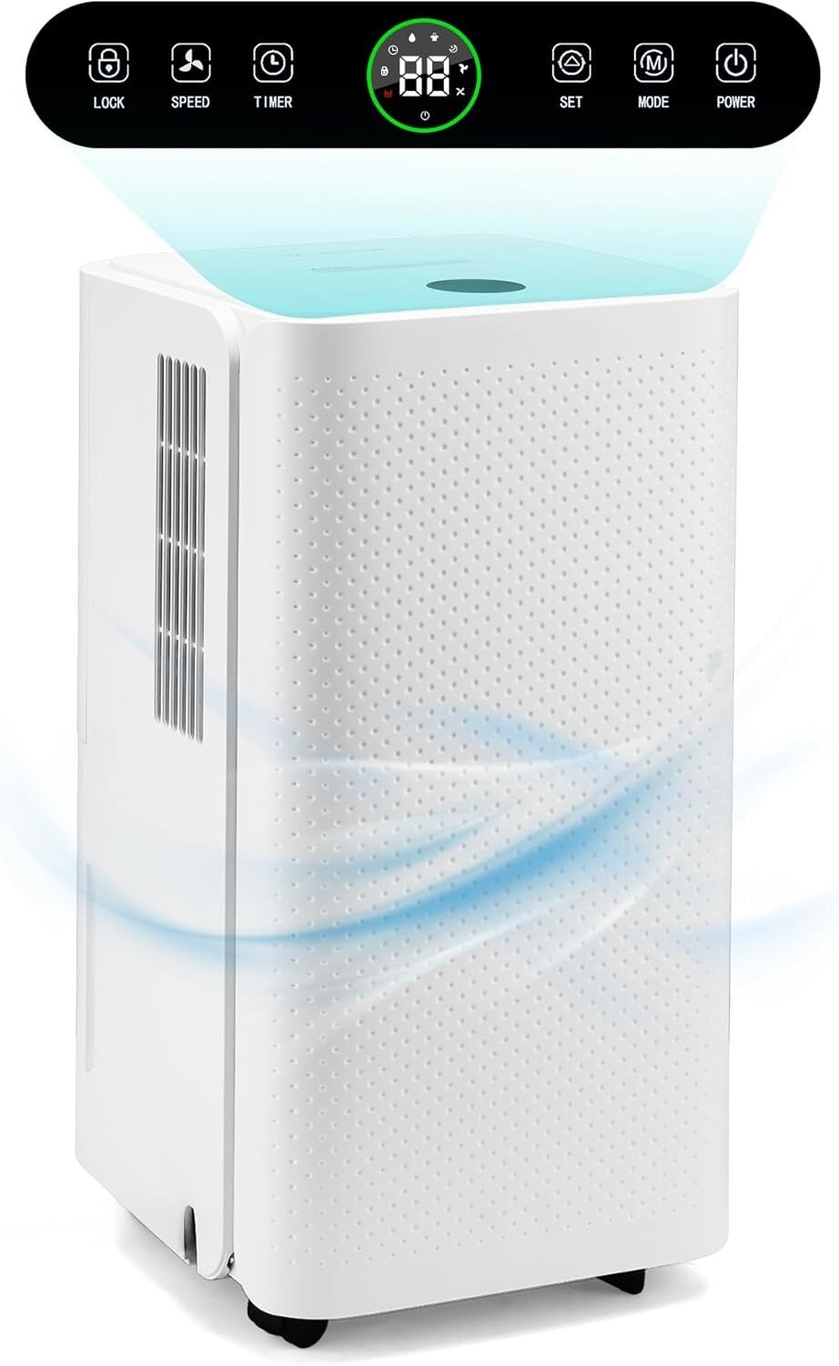 HAUSHOF 12L/Day Dehumidifier for Home with Digital Humidity Display