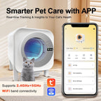Smart Self-Cleaning Cat Litter Box 75L WiFi App UV Sterilizer Auto Tray